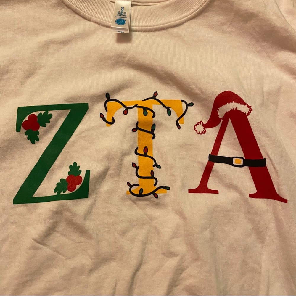 ZTA long sleeve Christmas letters